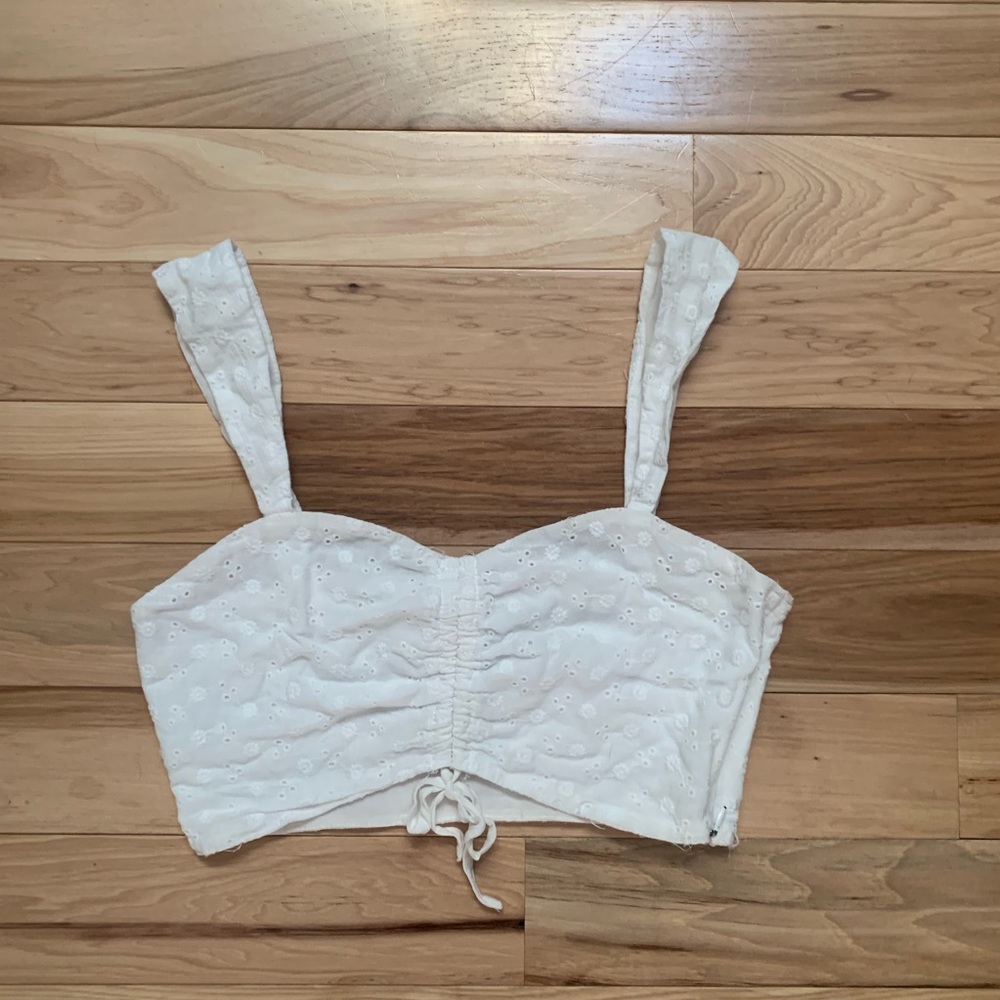 White Crop Tank Top